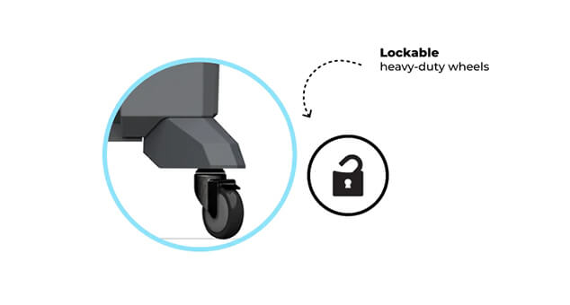Sturdy Lockable Wheels