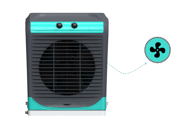 Powerful Fan for Larger Reach