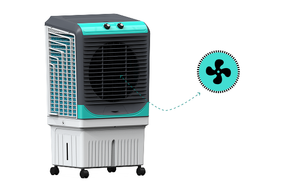 Powerful Fan for Larger Reach