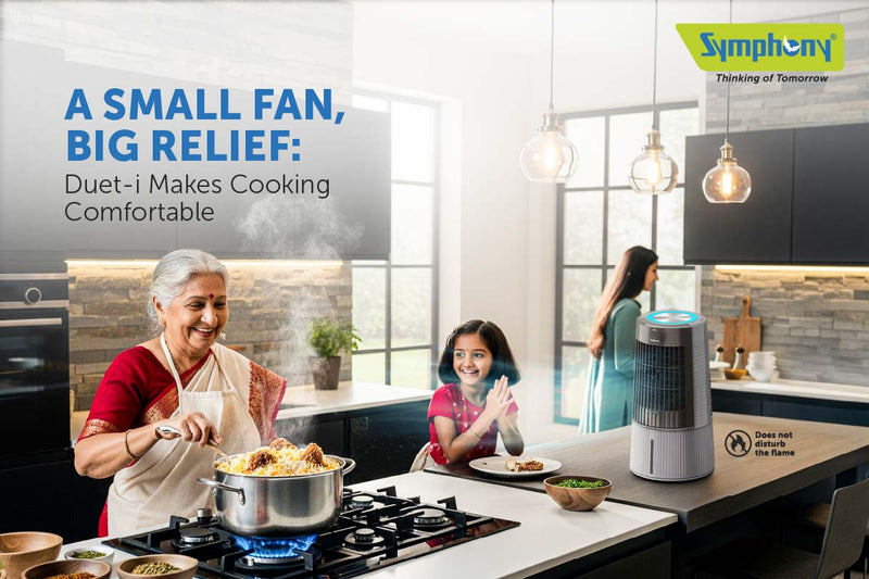 A Small Fan, Big Relief: Duet-i Makes Cooking Comfortable