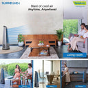 Surround-i Grey | Tower Fan | Remote Control | Bladeless Turbo Throw (BLTT) Technology