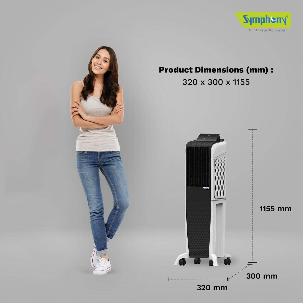 Diet 3D 40i Tower Air Cooler 40-litres with Magnetic Full Function Remote