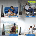 Surround B Black | BLDC Tower Fan | Remote-Controlled 7-Speed Breeze