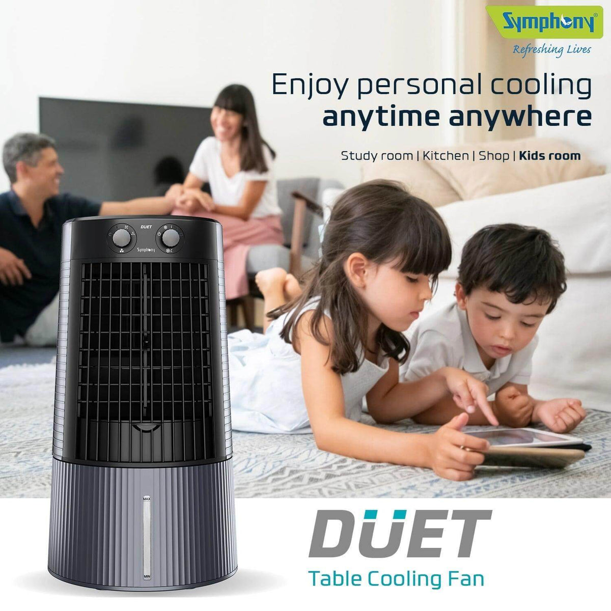 Duet Powerful Personal Table Cooling Fan