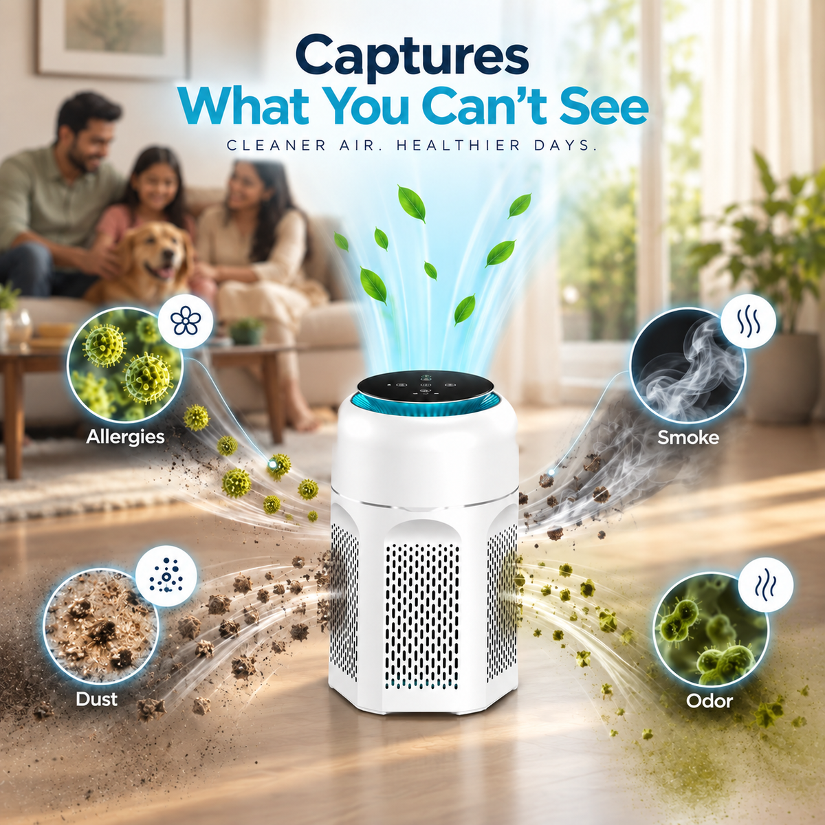 SilenzAir CORE | Smart Air Purifier | PM2.5 Sensor  with 4-in-1 Filtration