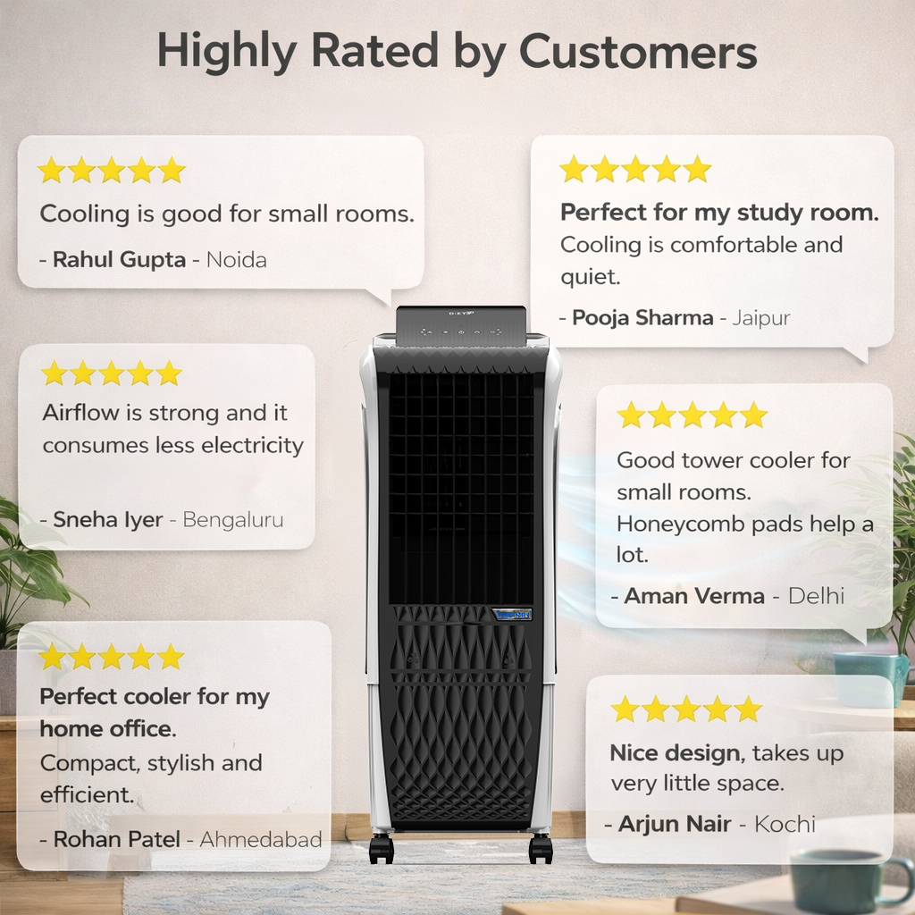 Diet 3D 20i Tower Air Cooler | 20L Water Tank