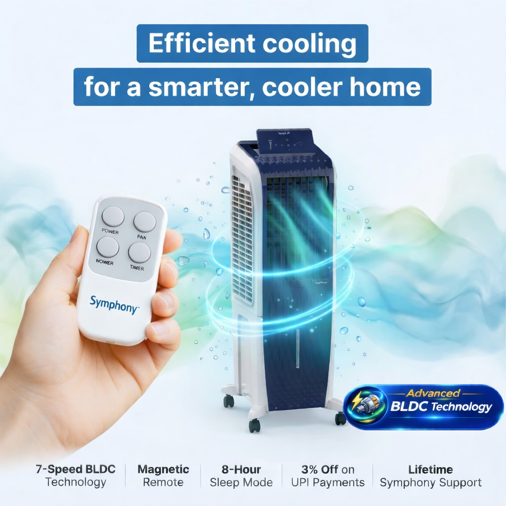 Diet 3D 30B BLDC Tower Air Cooler | Magnetic Remote