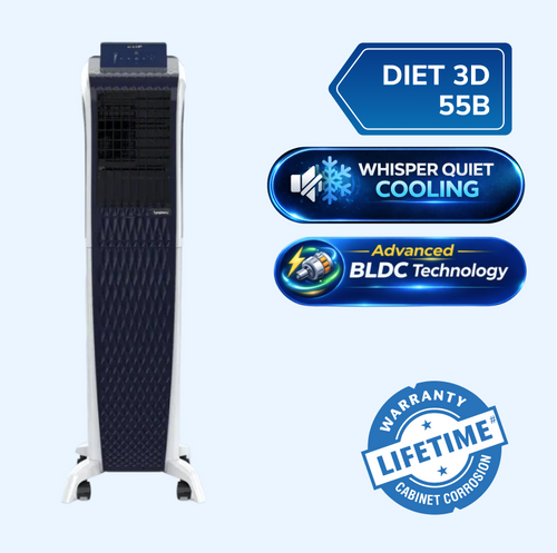 Diet 3D 55B | BLDC Tower Air Cooler | Magnetic Remote | Pop-up Touchscreen
