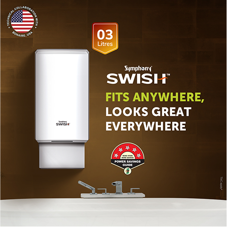 Symphony SWISH Instant Water Heater | 3L