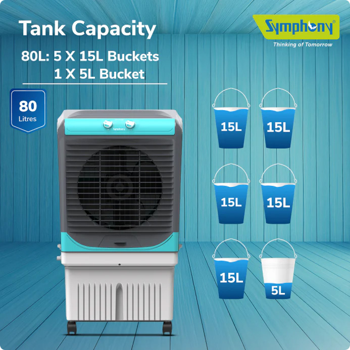 Symphony Cular Rs Plastic Desert Symphony HiCool I Air Cooler, For