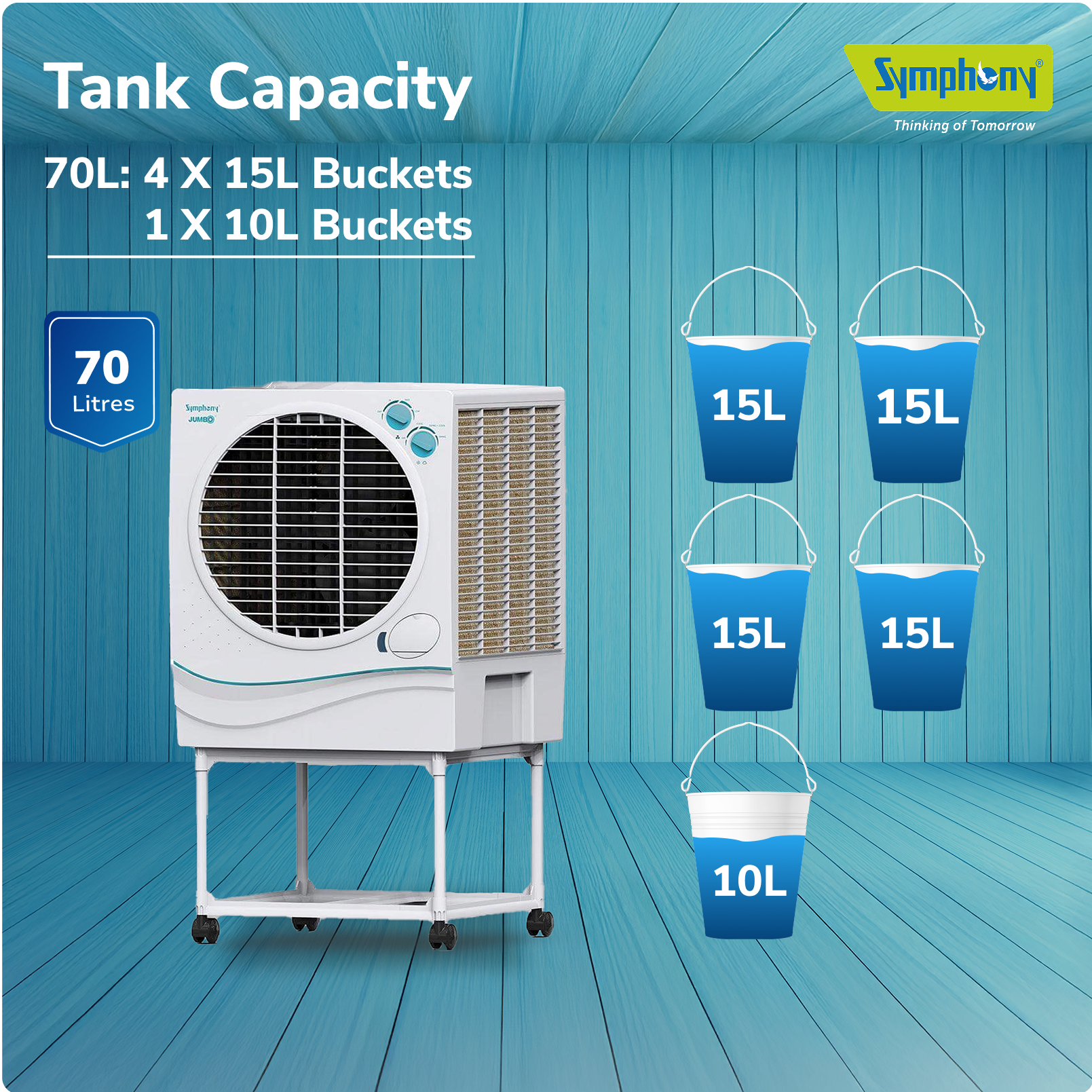 Buy Jumbo 70 Desert Air Cooler 70-litres Online from Symphony