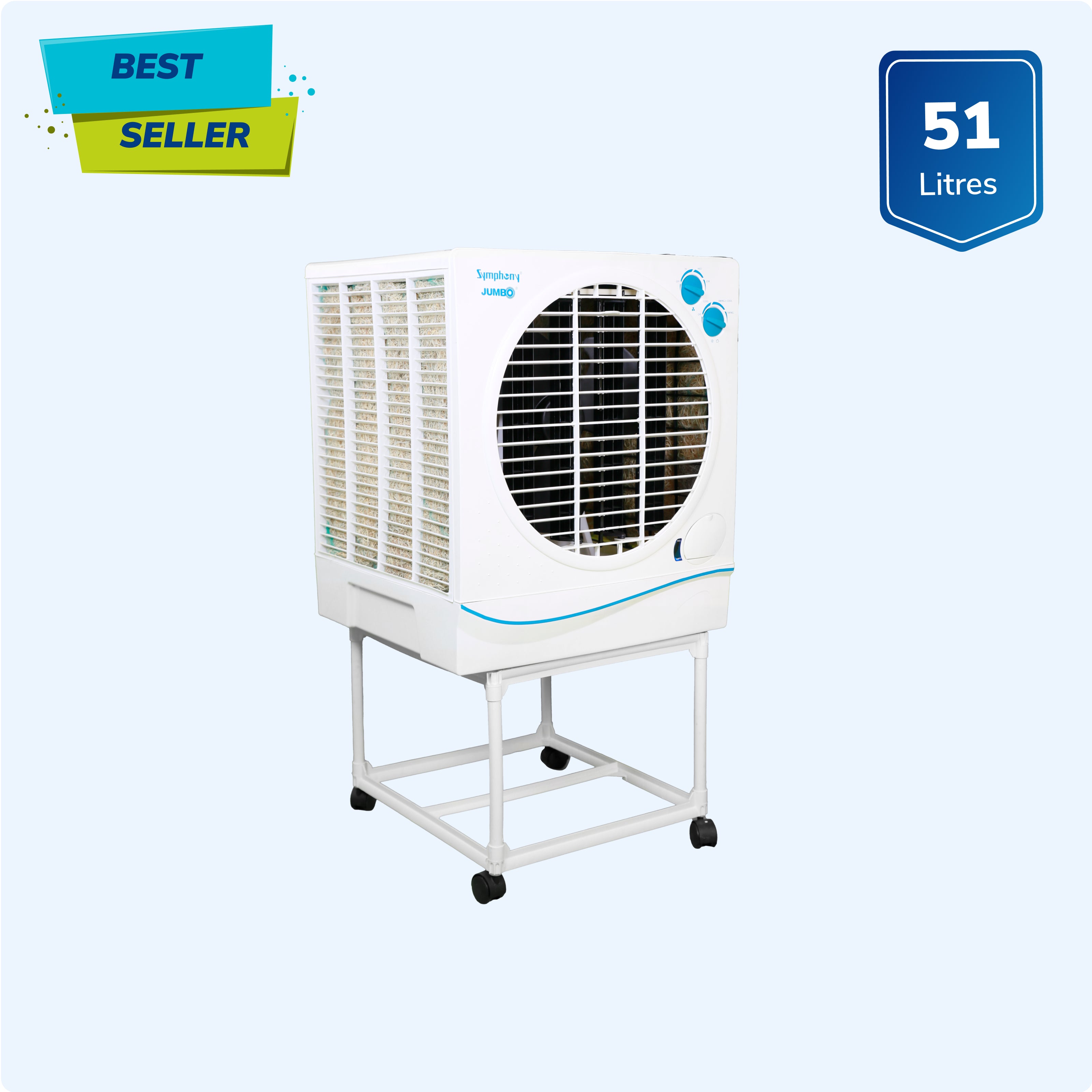 Jumbo 51 Room Desert Air Cooler 51-litres with Trolley