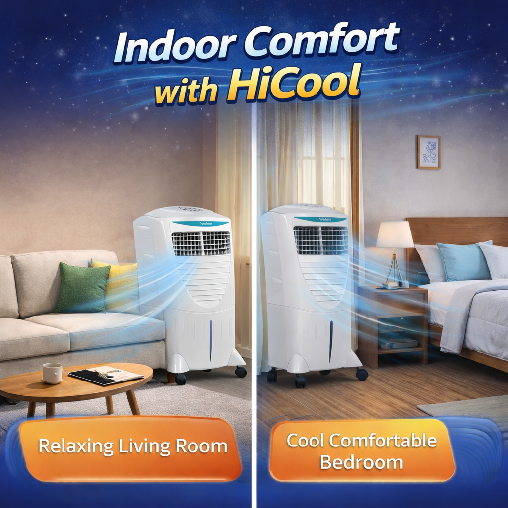 HiCool i Modern Personal Air Cooler with Full Function Remote