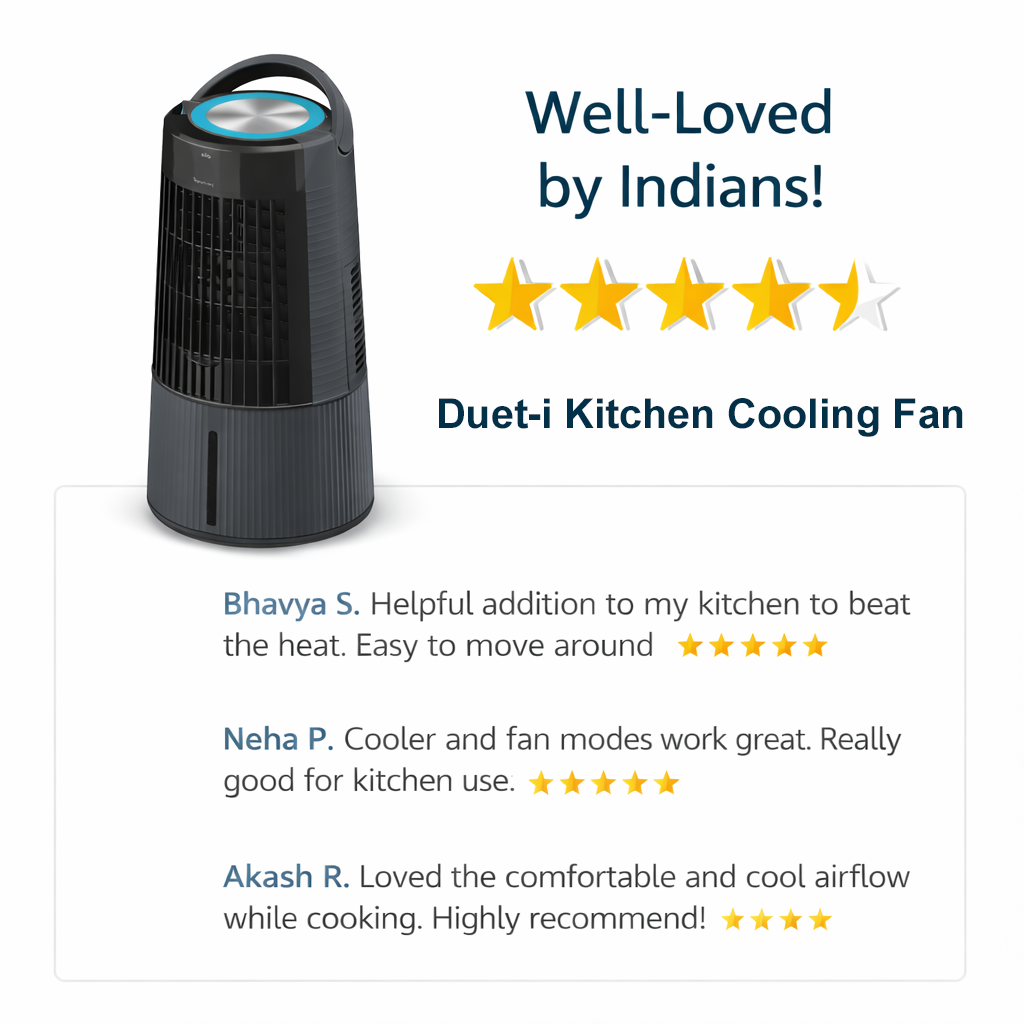 Duet-i Kitchen Cooling Fan & Personal Air Cooler