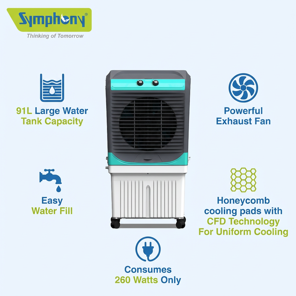 Maxwind 100 EX | Desert Air Cooler | Powerful Exhaustive Fan