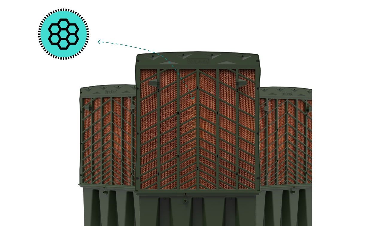 High-Efficiency Honeycomb Pad