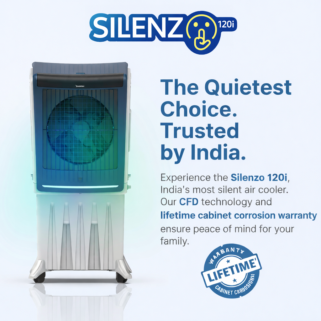 Silenzo 120i | Most Silent Air Cooler | Touch Panel