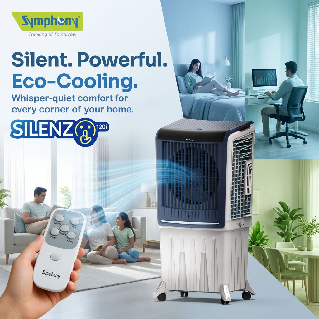Silenzo 120i | Most Silent Air Cooler | Touch Panel