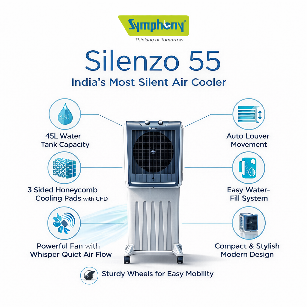 Silenzo 55 | Premium Silent Air Cooler