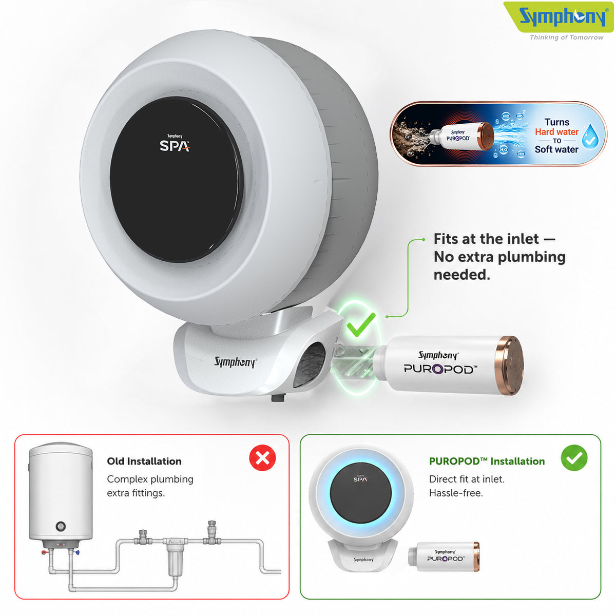 SPA Hair Fall Control Storage Geyser | AI Powered