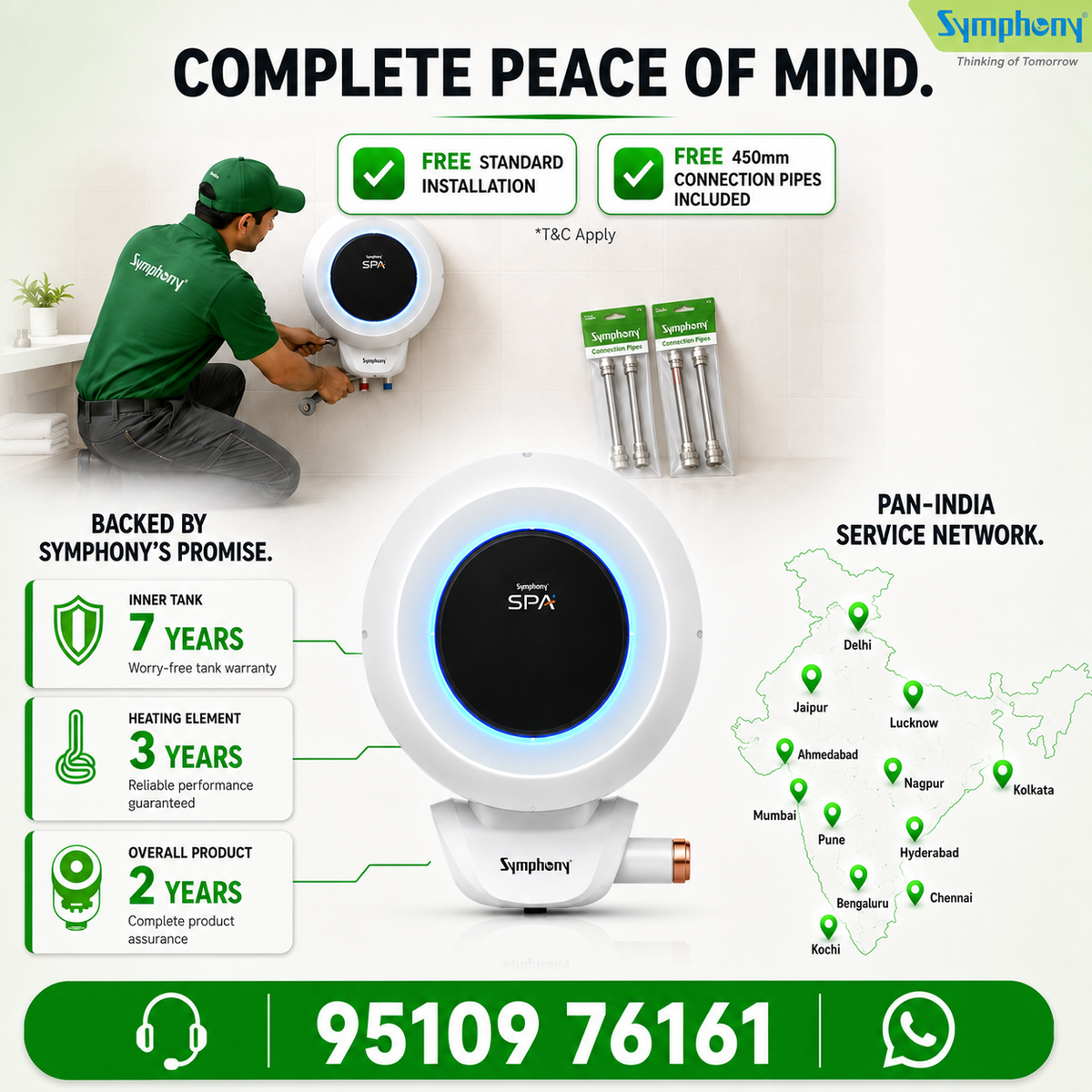 SPA Hair Fall Control Storage Geyser | AI Powered