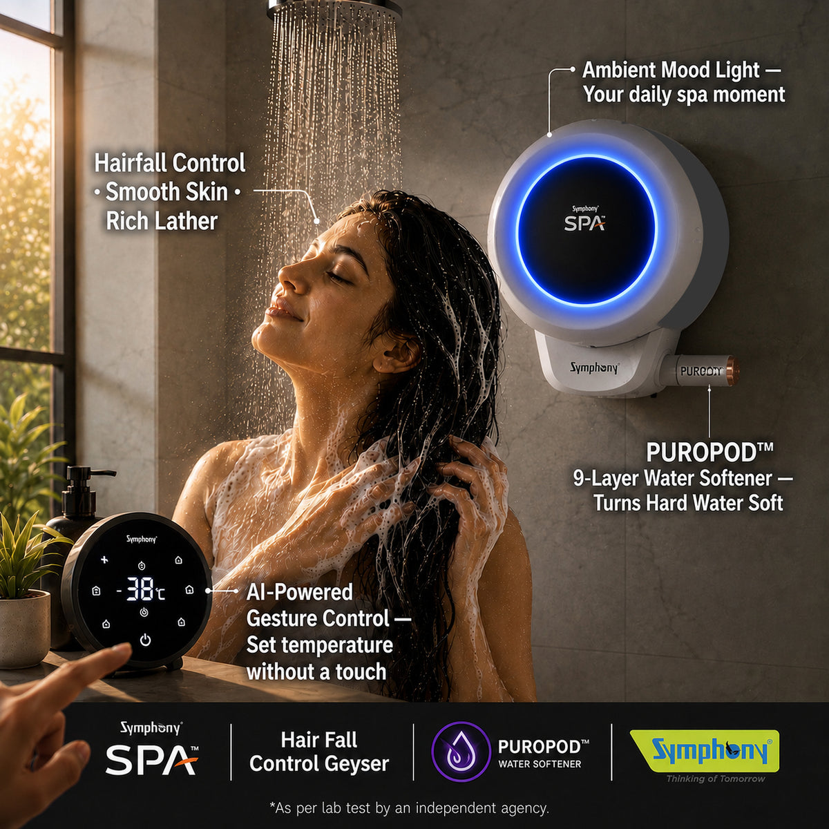 SPA Hair Fall Control Storage Geyser | AI Powered