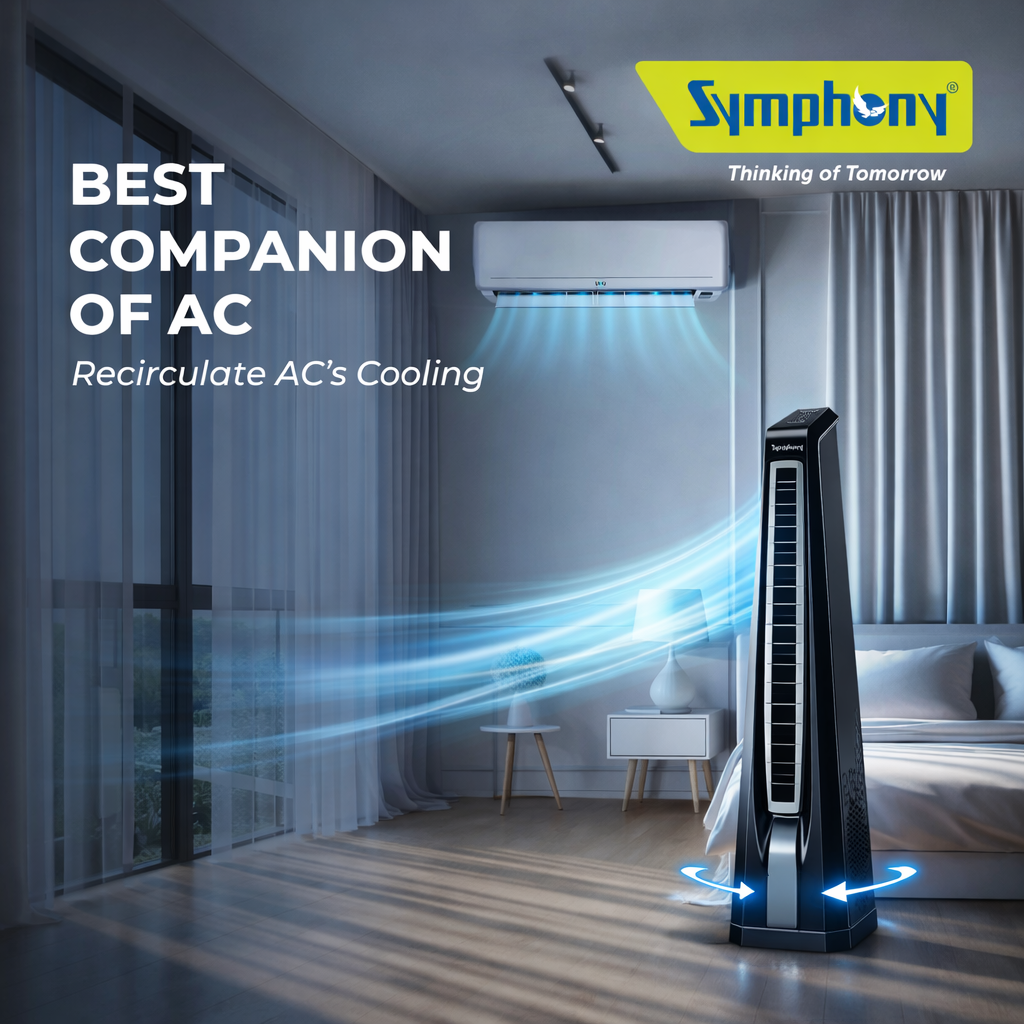 Surround B Black | BLDC Tower Fan | Remote-Controlled 7-Speed Breeze