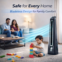 Surround B Black | BLDC Tower Fan | Remote-Controlled 7-Speed Breeze