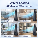 Surround Grey | Tower Fan | Knob Control | Bladeless Turbo ThrowTM (BLTT) Technology