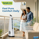 Surround Senior White Bladeless Tower Fan | Knob Control | Bladeless Turbo Throw (BLTT) Technology