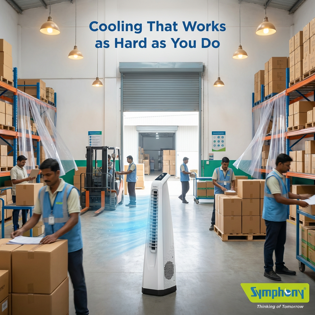 Surround Senior White Bladeless Tower Fan | Knob Control | Bladeless Turbo Throw (BLTT) Technology