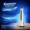 Surround JUNIOR | Tower Fan | Knob Control | Bladeless Turbo ThrowTM (BLTT) Technology