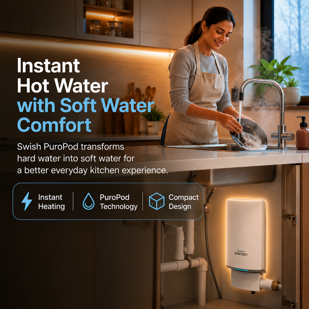 SWISH Hairfall Control Instant Geyser, 5.9 Litres