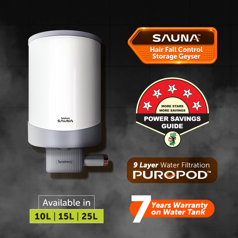 SAUNA Hair Fall Control Storage Geyser