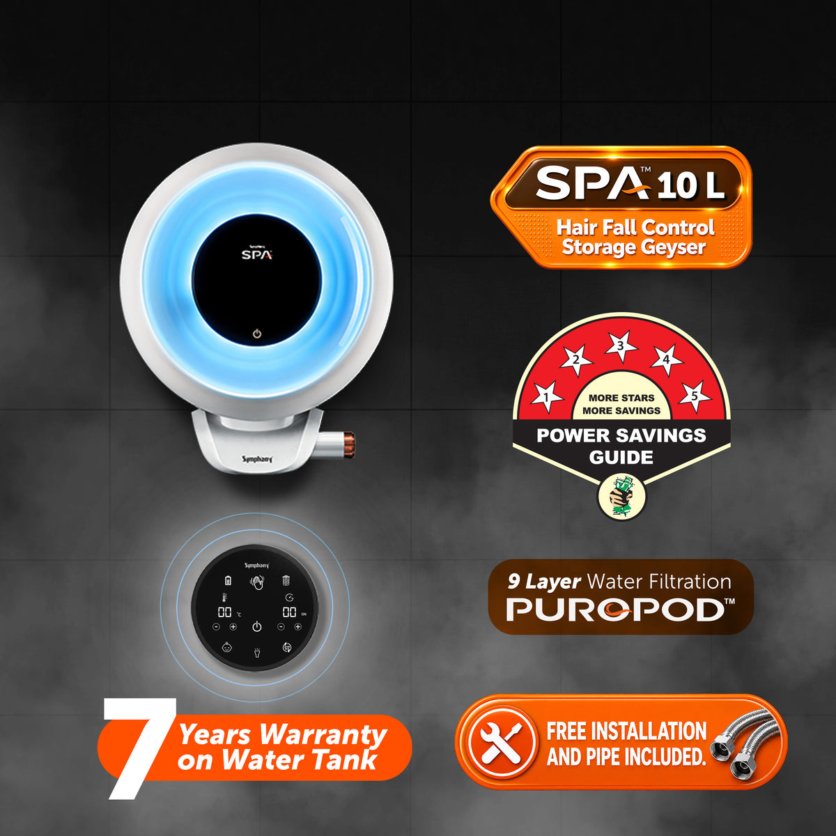 SPA Hair Fall Control Storage Geyser | AI Powered