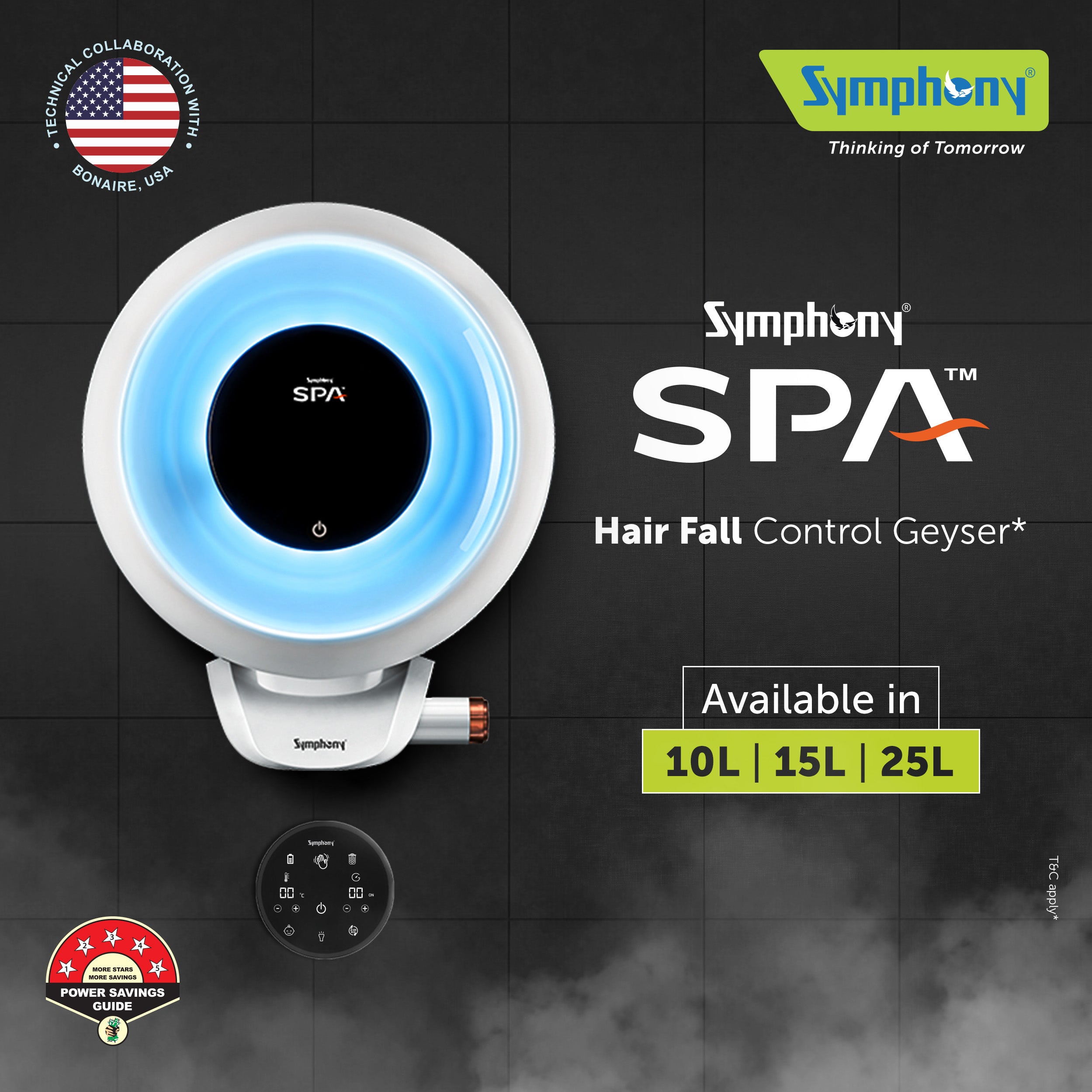 Symphony SPA Hair Fall Control Geyser | AI Powered - Symphony Limited