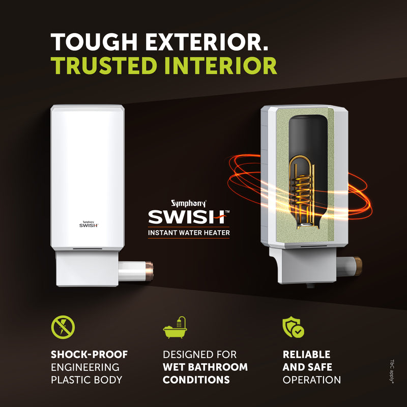 Instant Water Heater - Compact Design with Durable Tank and Fast Heating