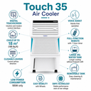Touch 35 Personal Air Cooler with Full Function Remote