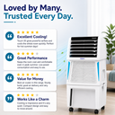 Touch 35 Personal Air Cooler with Full Function Remote