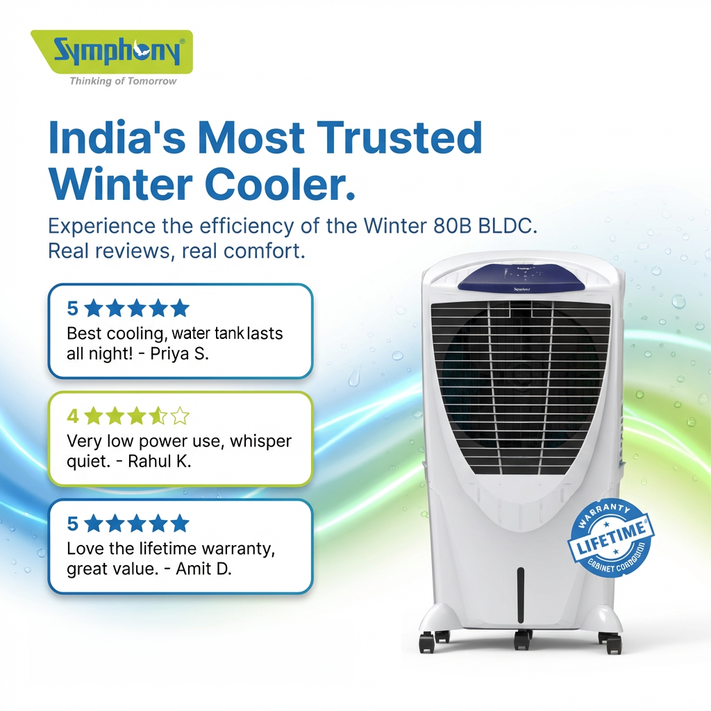 Winter 80B | BLDC Air Cooler | 80L Water Tank