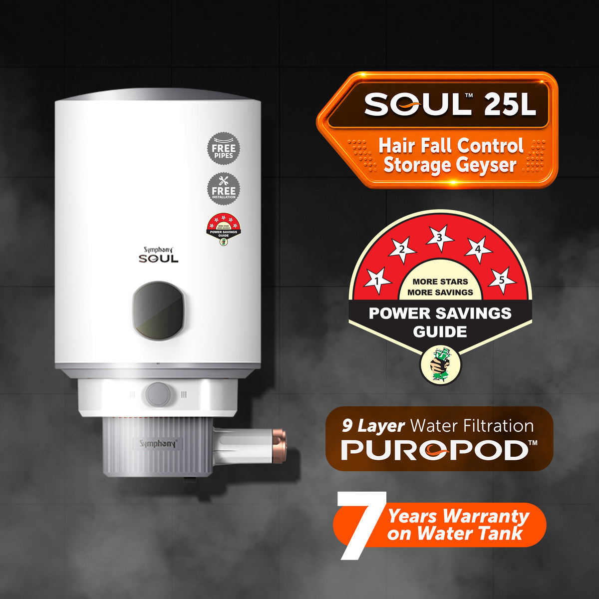 SOUL Hair Fall Control Storage Geyser