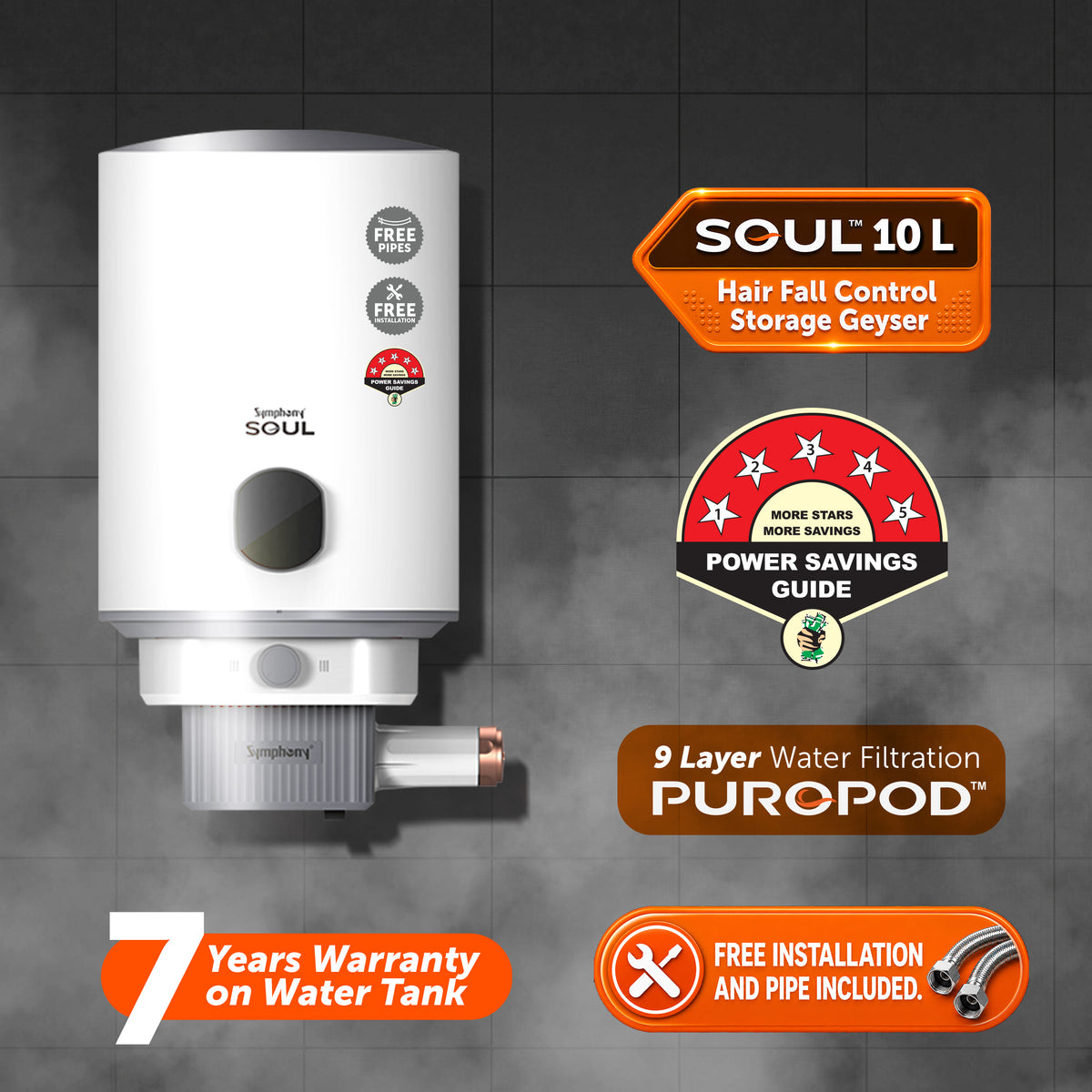 SOUL Hair Fall Control Storage Geyser