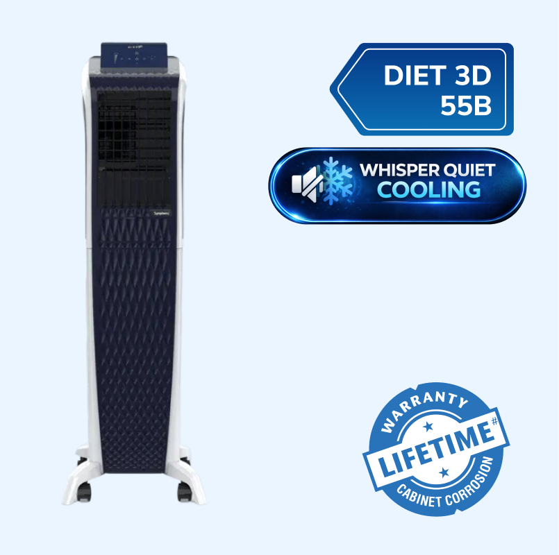 Diet 3D 55B | BLDC Tower Air Cooler | Magnetic Remote | Pop-up Touchscreen