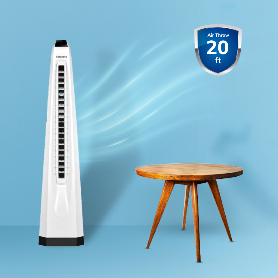 Surround-i Bladeless Tower Fan with Remote Control White